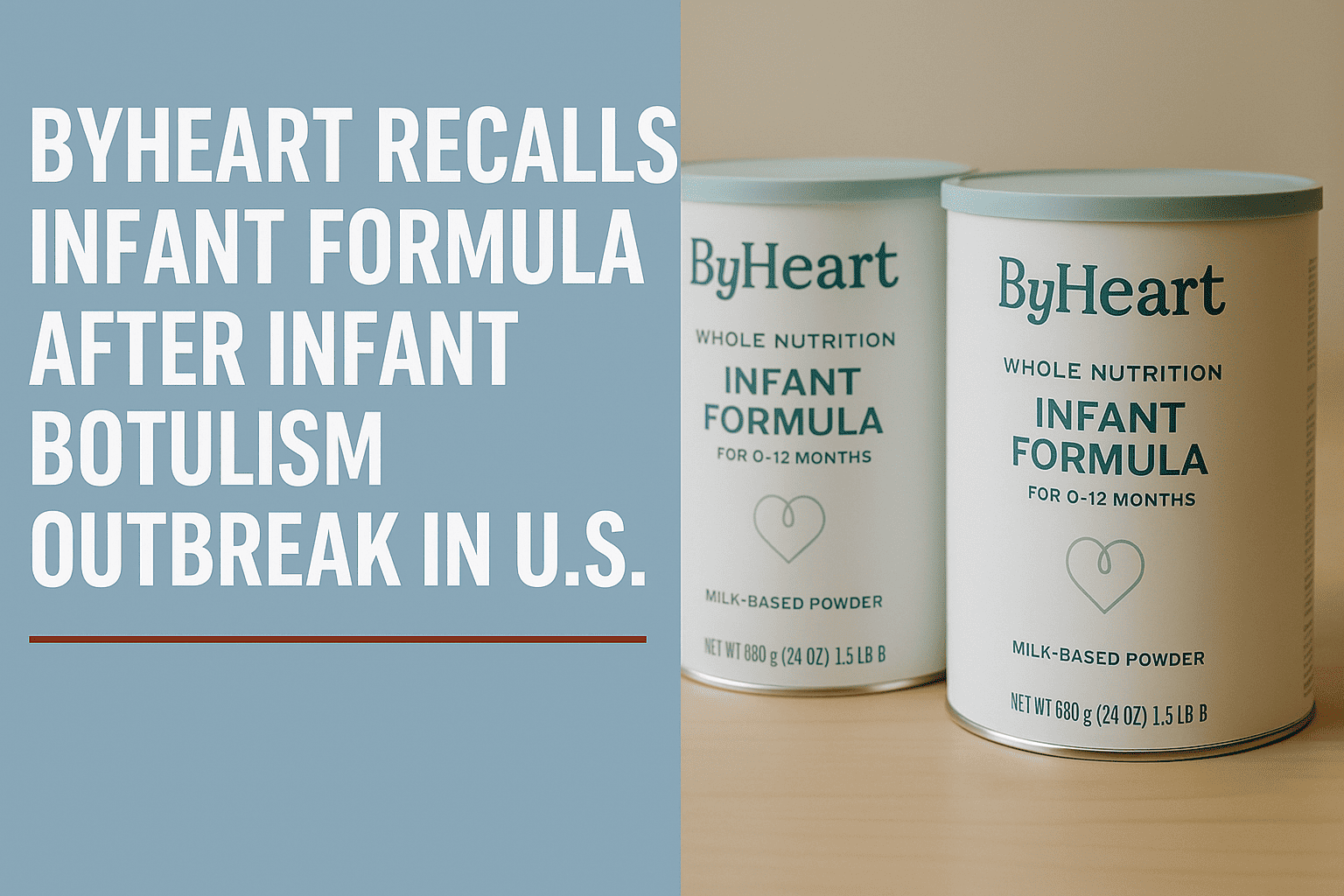 Retiran de forma masiva fórmula de ByHeart en EE.UU. tras 15 casos de botulismo en bebés